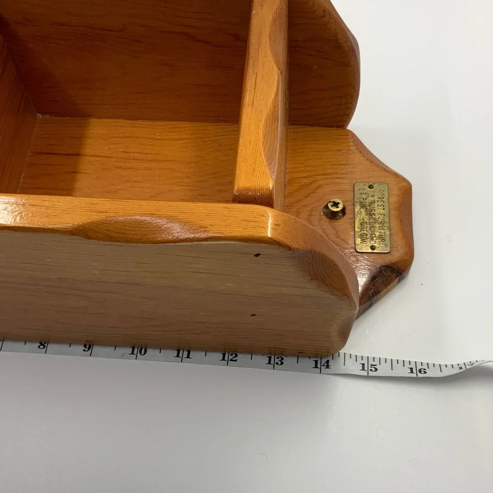 Vintage Forest Furniture Russell Ind Wood Wall Shelf Spindle Brown 16in